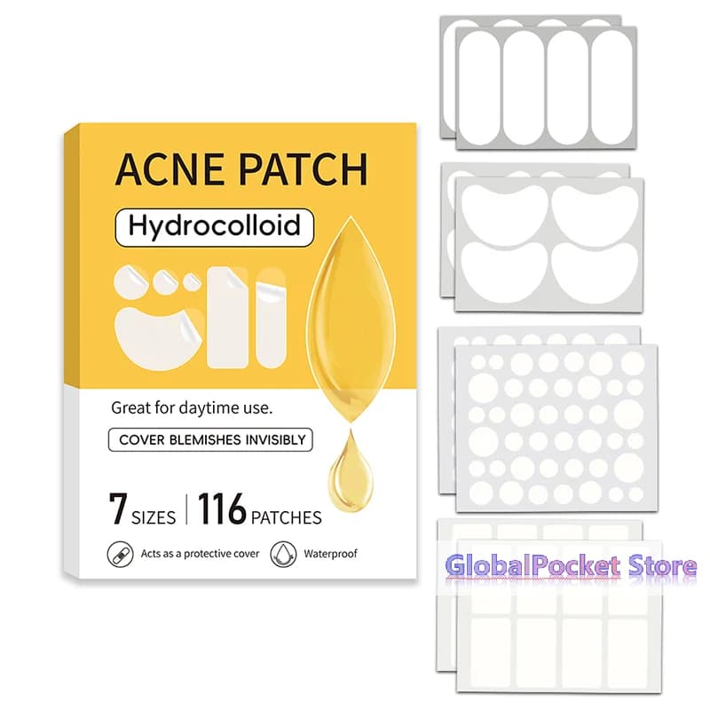[TG823]116Pcs Invisible Anti- Repair Patches - Pimple Removal Spots Marks Concealer Beauty Makeup Tool For Facial Blemish Care
