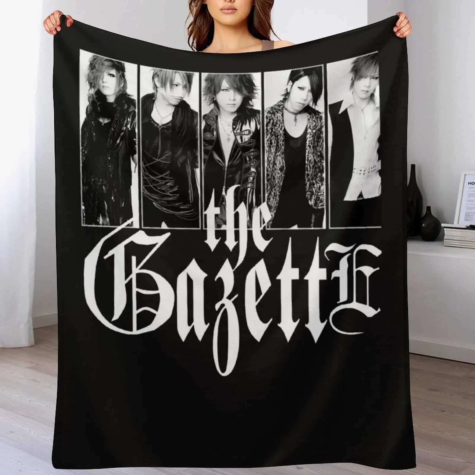 Classic T-shirt by rock band The Gazette Japan, fading and durable blanket