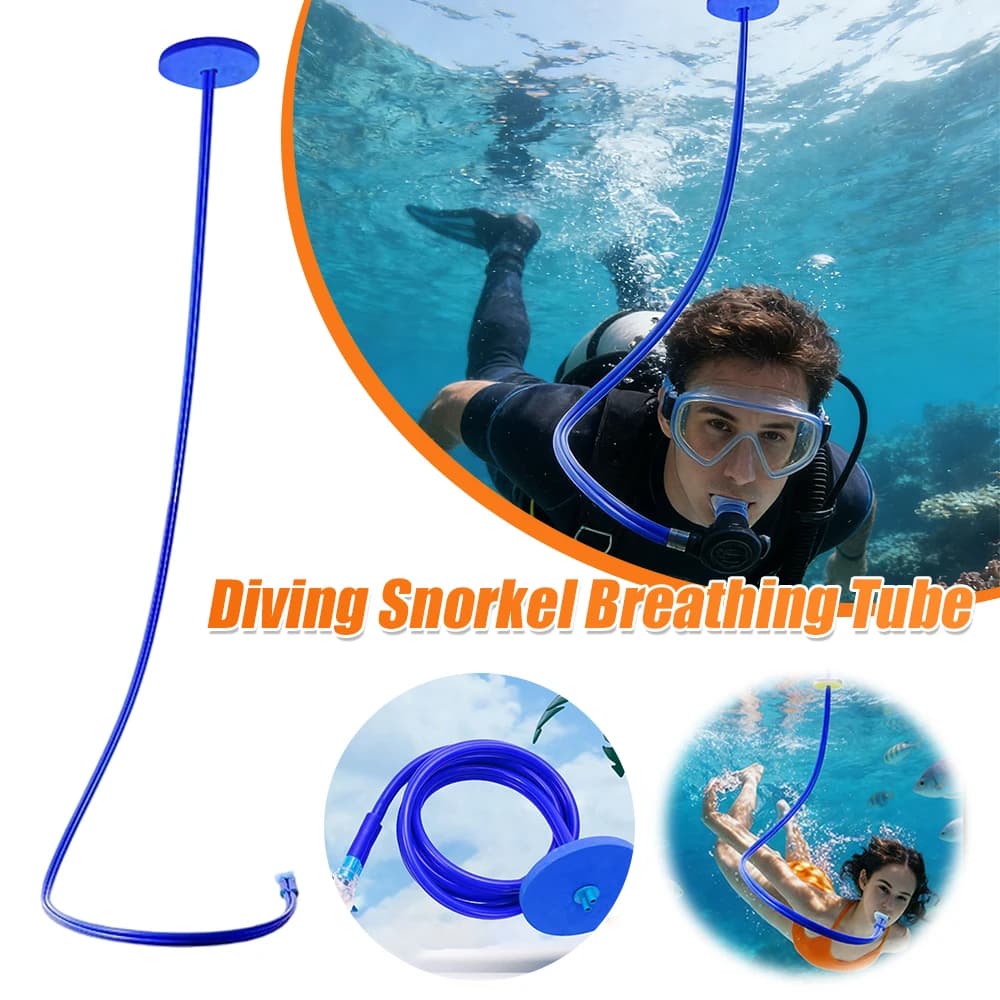 Tubo per Respirazione Subacquea Flessibile e Pieghevole, Attrezzatura per Snorkeling Subacqueo per Principianti ed Esperti
