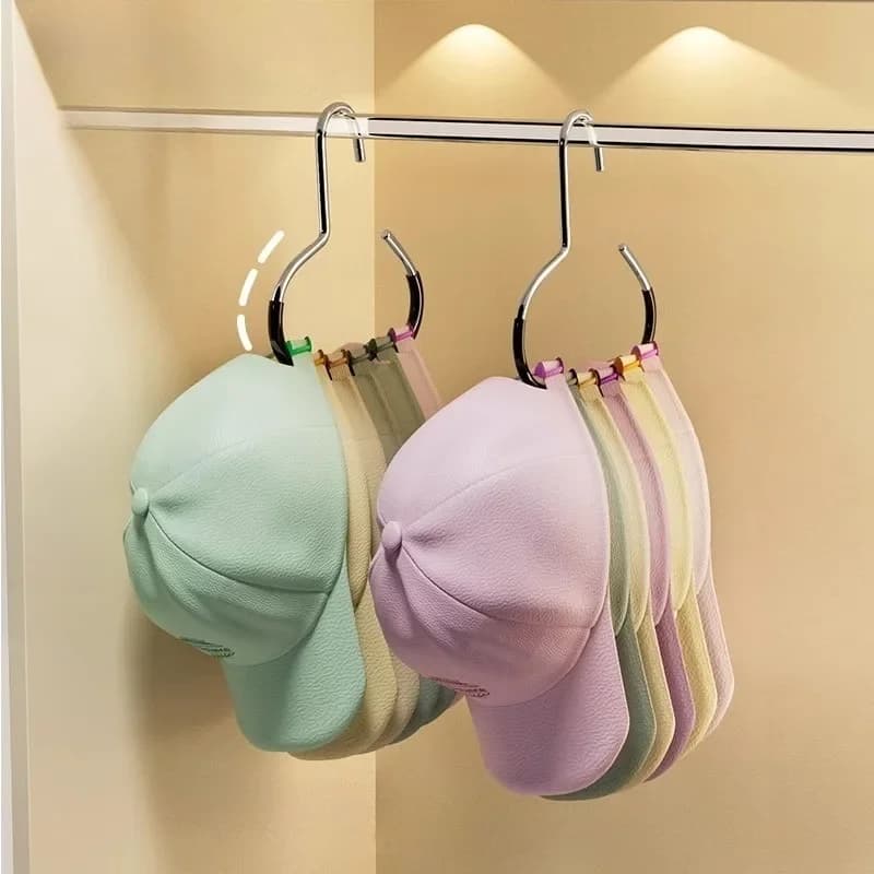 Brand New and High Quality Durable Circle Ring Hat Hanger Non-marking Non-slip Hat Storage Hook Scarf Towel Tie Hanging Rack