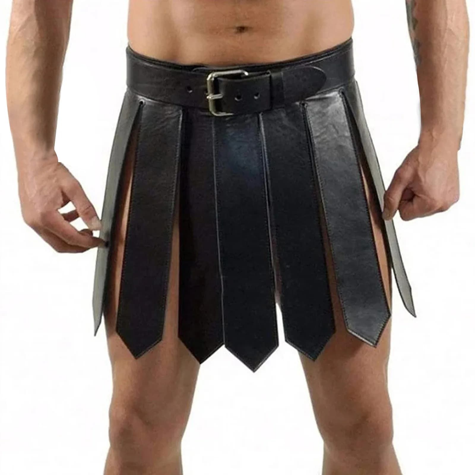 Grembiule in Pelle da Guerriero Spartano Medievale, Gonna Romana, Costume da Gladiatore per Uomo e Donna