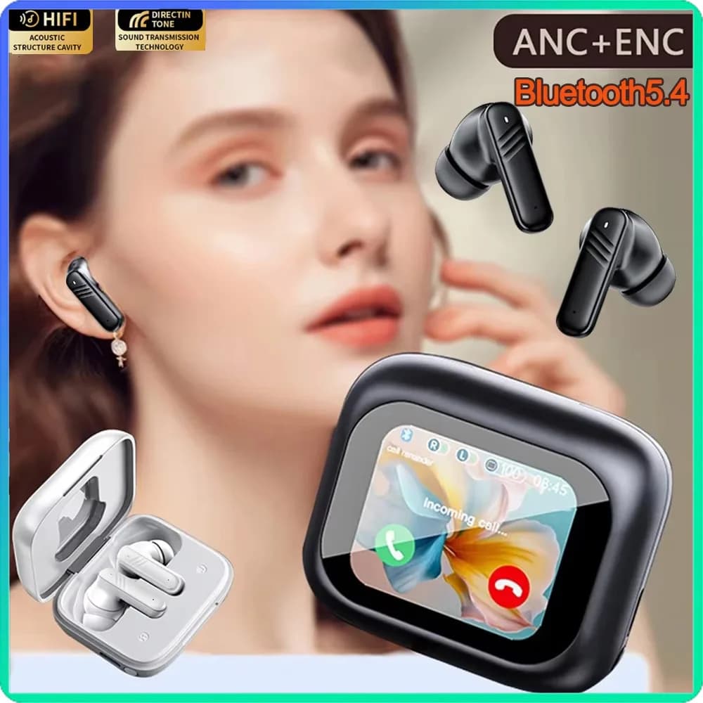 Touch Screen Bluetooth V5.4 Bluetooth Wireless Headphones With Smart Double Touch Microphone, Suitable for Android IOS