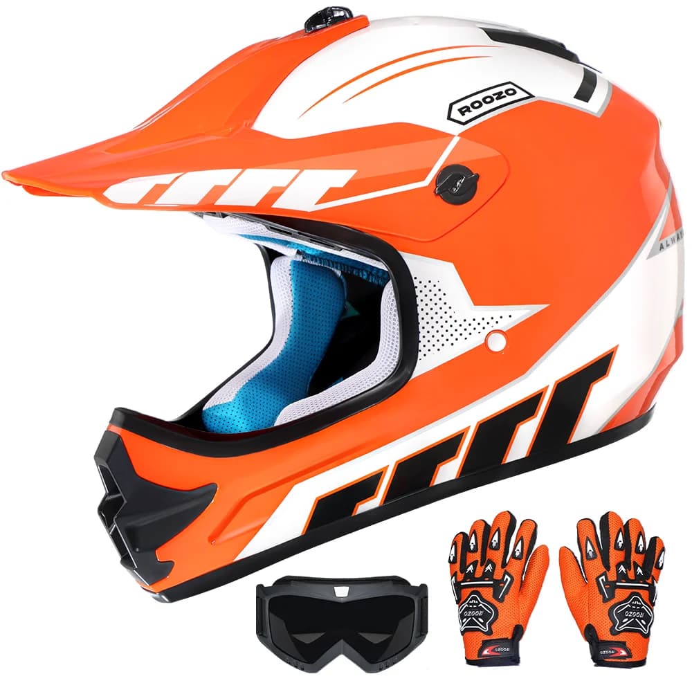 Casco da motocross per bambini e ragazzi, per quad, ATV, UTV, dirt bike, scooter, conforme agli standard DOT, casco da moto per bambini dai 3 ai 12 anni