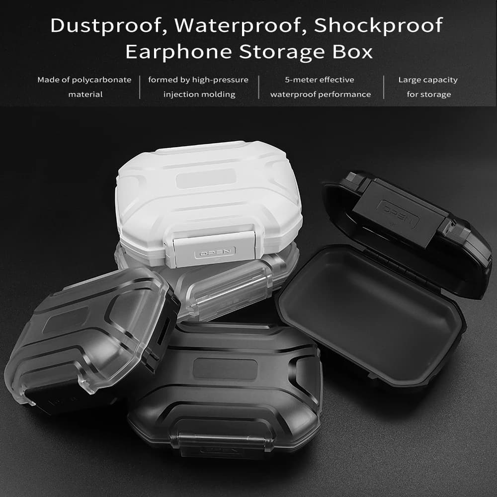 Accessories for earphones Hard Dustproof Housing Waterproof Shockproof Portable Case Large Capacity Bag Headset Box