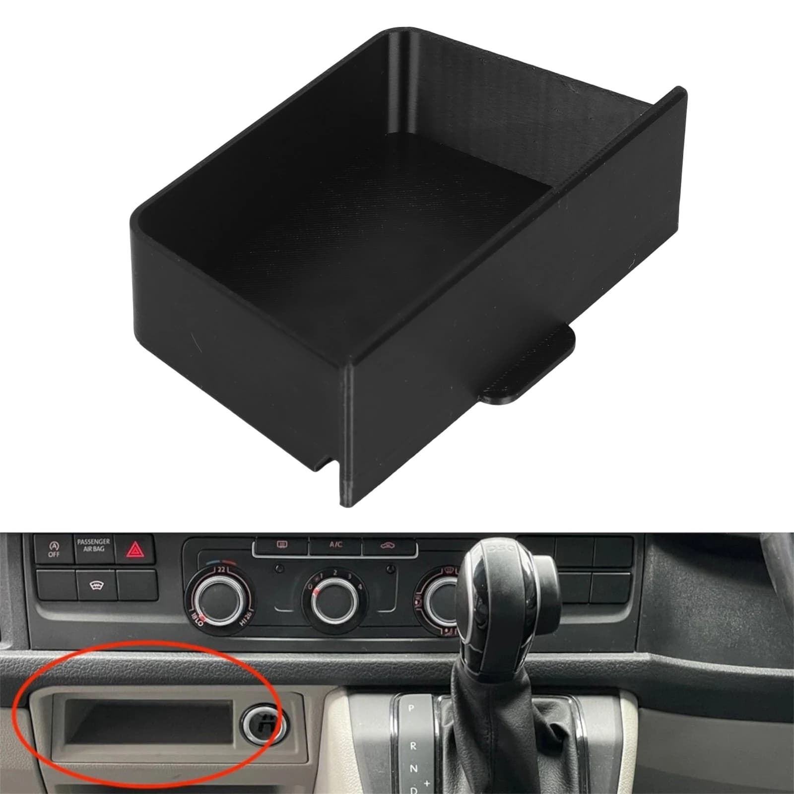 1 pcs tray for automotive truck dashboard central drawer holder suitable for car storage box Volkswagen T6