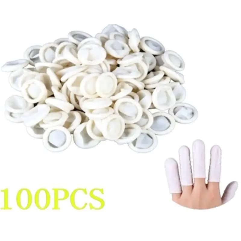 Nuovi 100 Pezzi Guanti Protettivi Monouso in Lattice per Unghie, Tatuaggi, Bianchi, Copridita, Strumenti di Bellezza