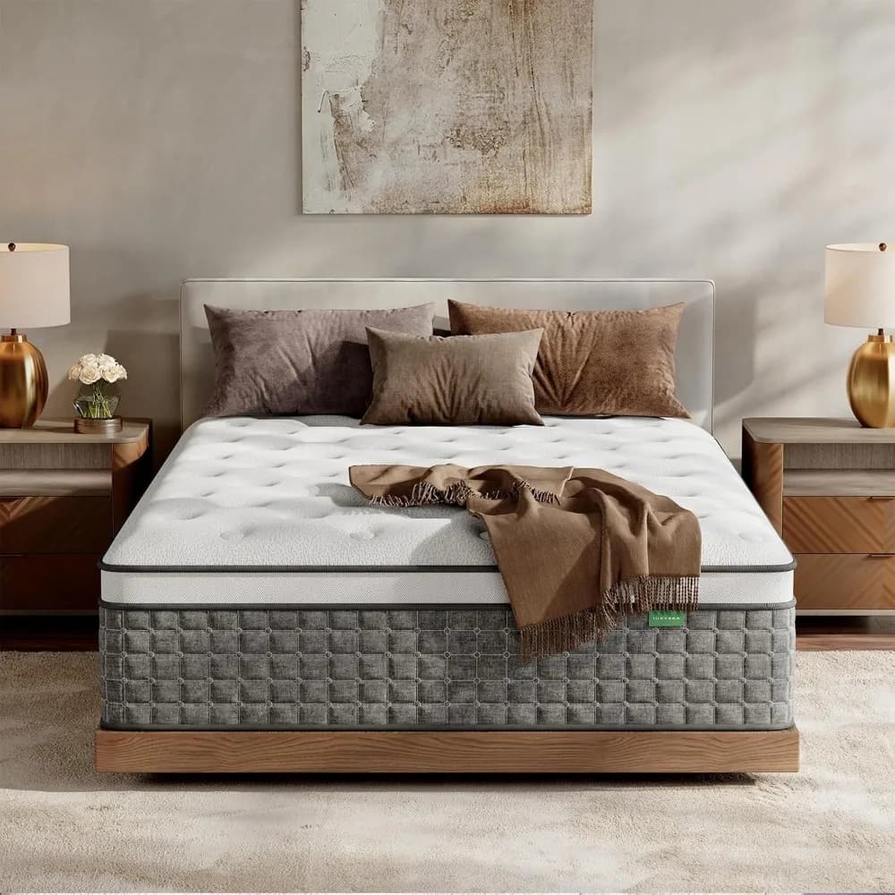 Materasso ibrido Twin Size - Memory Foam di media resistenza da 10 pollici con molle insacchettate per supporto per la schiena e sollievo dal dolore
