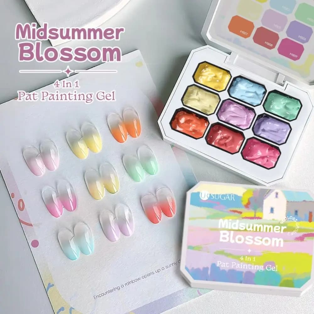 9-color 4IN1 Pat Ombre Gel Nail Polish French Nail Manicure Varnishes DIY French Nail Delicate High Saturation