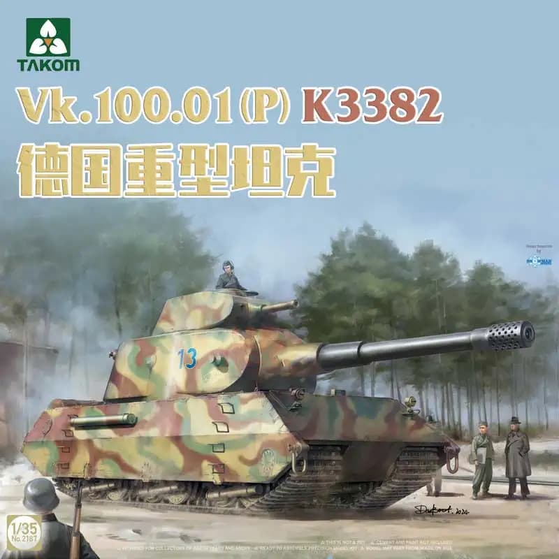 Kit modello assemblato TAKOM 2187 Vk100.01 (p) K3382 serbatoio pesante 1/35