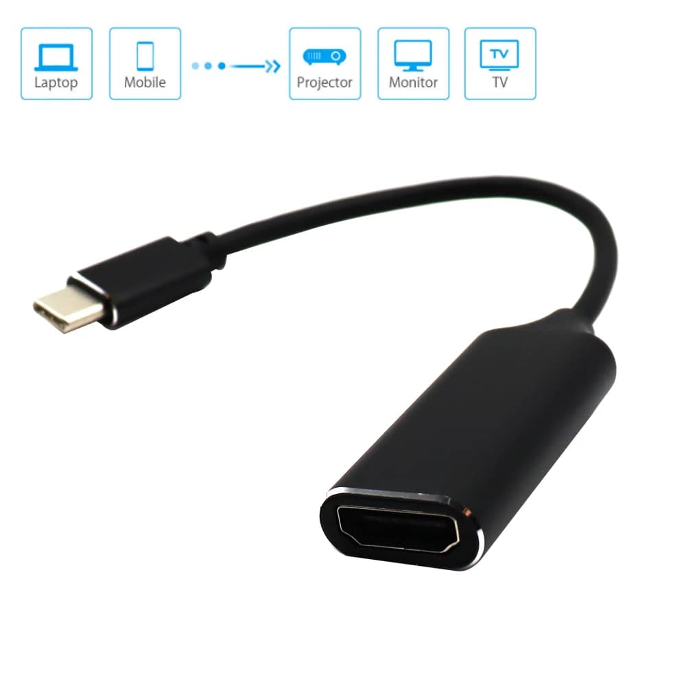 Portable 4K USB C to HD Cable Type C HDTV Adapter for Laptop MacBook Air PC Samsung Xiaomi Huawei Tablet Travel