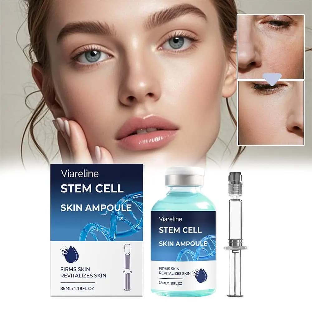 Siero Viso Viareline con Cellule Staminali: Promuove la Rigenerazione di Collagene ed Elastina, Migliora il Rilassamento e Rifornisce l'Idratazione Profonda