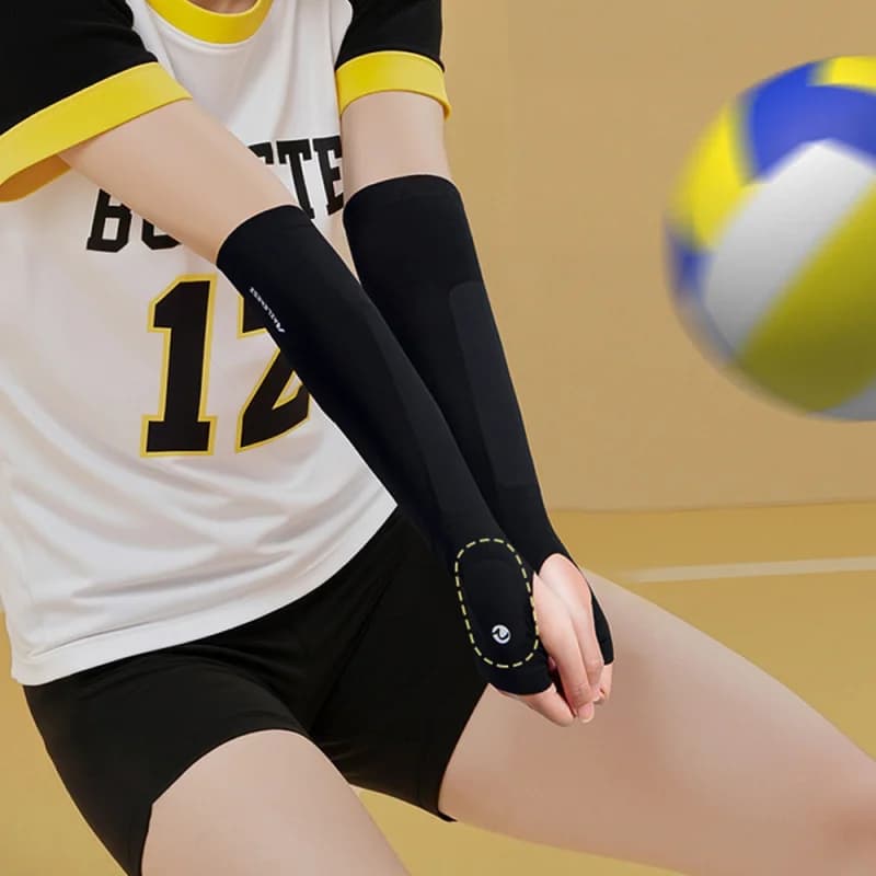 1 pair of volleyball sleeves with padding and hole for the thumb, perfect for passing the ball
