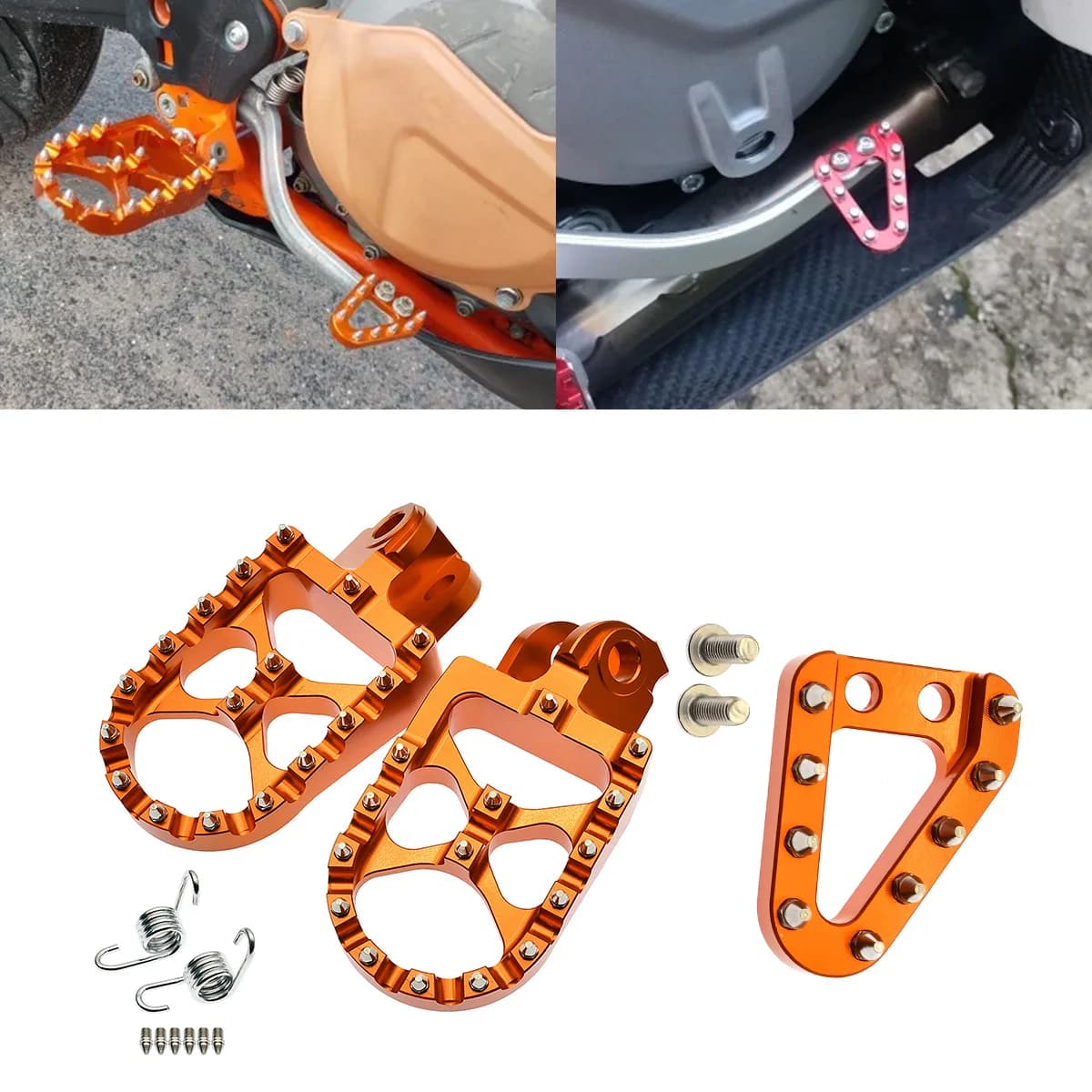 For KTM XC XCF EXC EXCF XCW For Husqvarna TC TE FE 2008-2016 Motorcycles CNC Footrest Foot Pegs Rear Brake Pedal Step Plate Tip