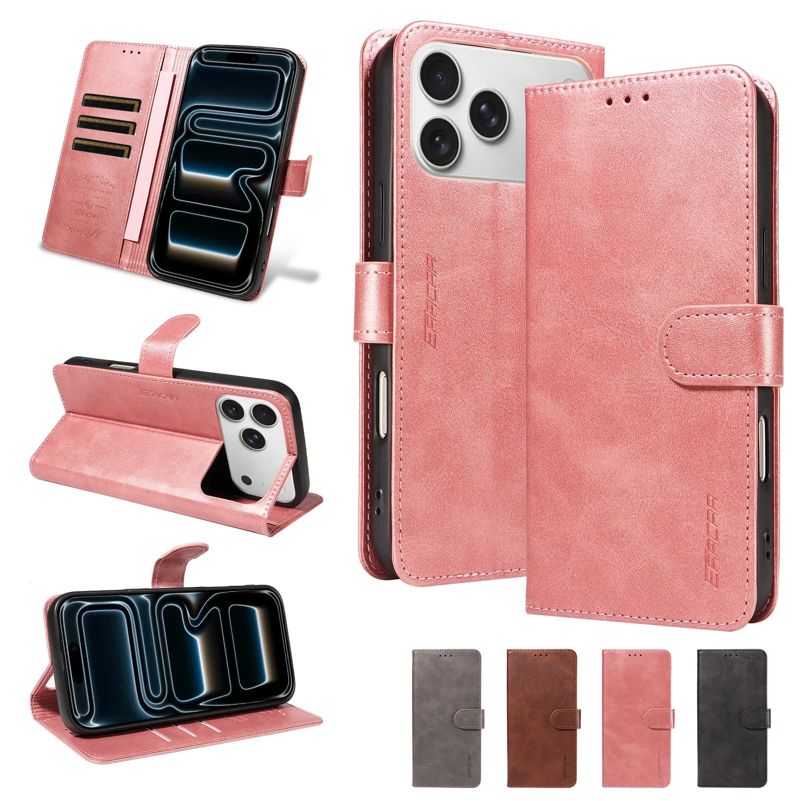 Custodia per telefono alla moda in similpelle di lusso minimalista per Xiaomi 11T 12 12X 12T, comoda custodia a portafoglio in pelle bovina con supporto