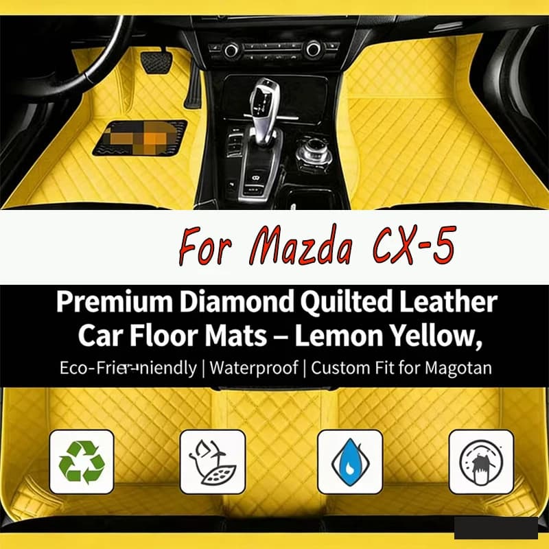 Tappetini Auto Impermeabili per Mazda CX-5 MK2 2024 2023 2022 2021 2020 2019 2018 2017, Accessori Interni