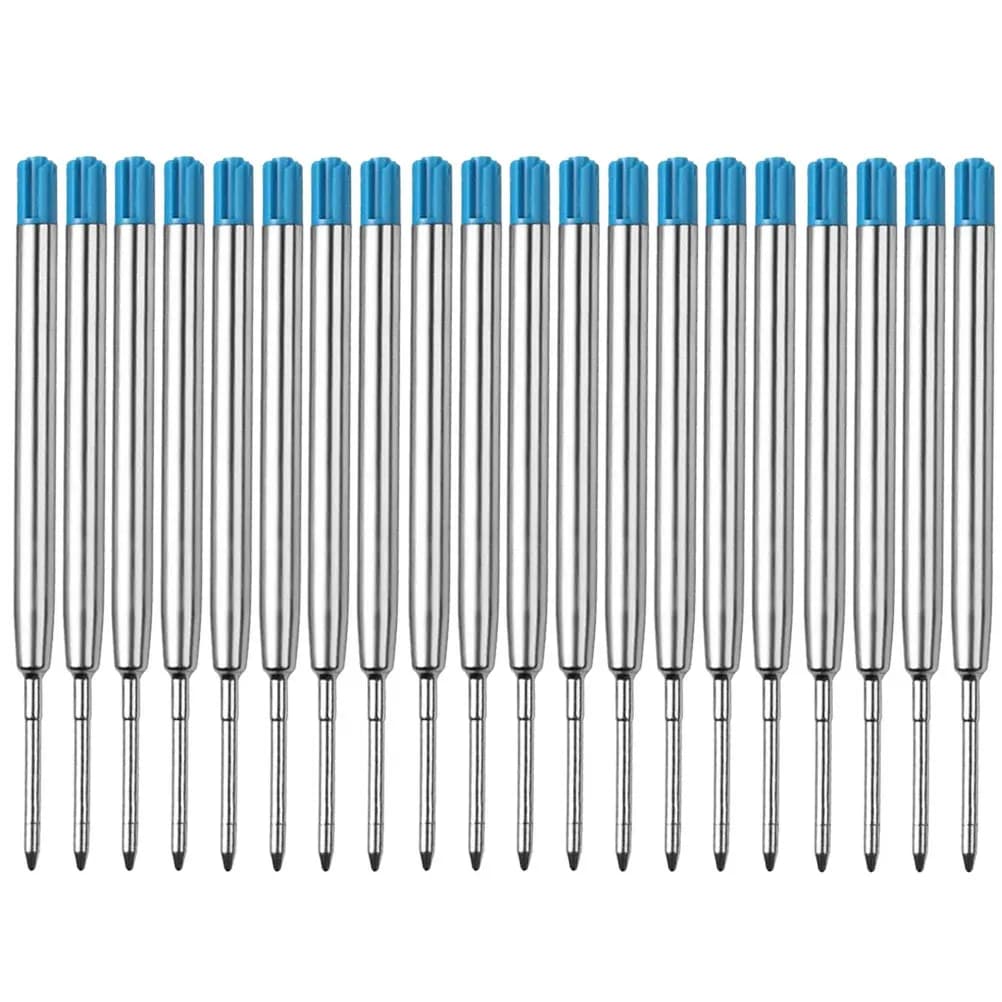 20Pcs Black Metal Tip Gel Pen Refills 1Mm Fine Tip Smooth Ink Refills for Writing Journaling Crafting Doodling Scrapbooking