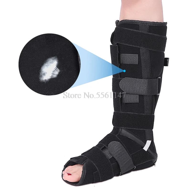 Tutore per gamba, tutore medico per piede cadente, supporto articolare, fascia di supporto per polpaccio, fissatore ortopedico per fratture e dislocazioni della caviglia, benda ortopedica
