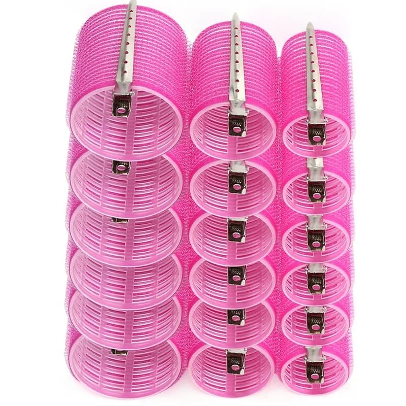 28 pcs/set Hair Roller Set 18 pcs Plastic Auto Grip Bigodini 3 Sizes Coat Rollers 10 pcs Metal Clip Tools for FAI Hairdressers