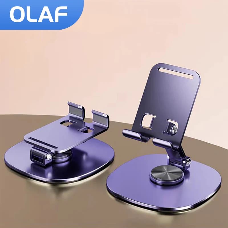 Supporto da tavolo rotante Olaf per cellulare, supporto da scrivania per iPad, Samsung, iPhone 15, 14, 13.