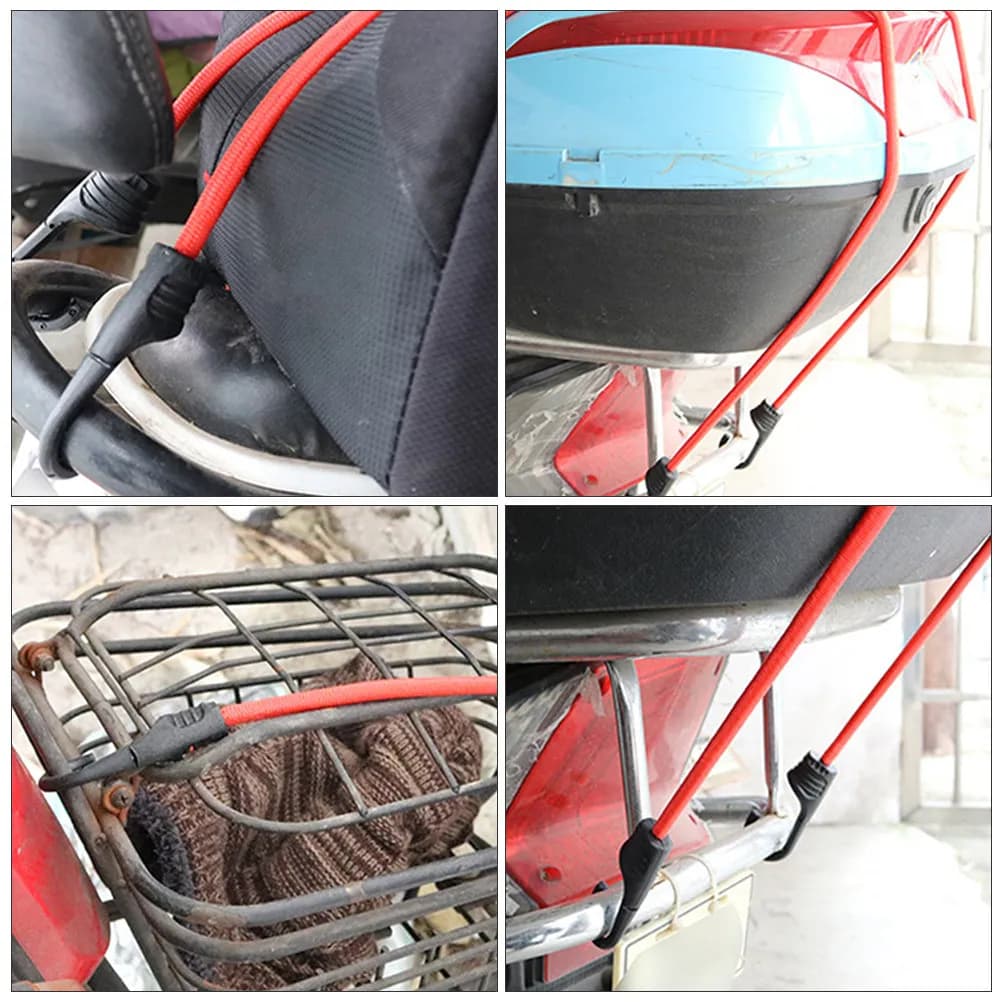 3Pcs Elastic Tie Down Strap Heavy Duty Cargo Binding Rope for Bike Motorcycle Secure Transport Fastening Cord Belt