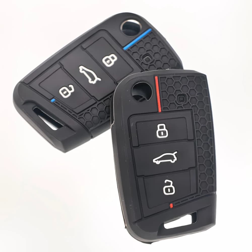 Custodia per chiave remota per auto per VW Golf 7 GTI POLO T-Cross T-Roc Touran Tiguan Skoda Octavia Rapid Kodiaq Fabia Seat Ibiza Leon
