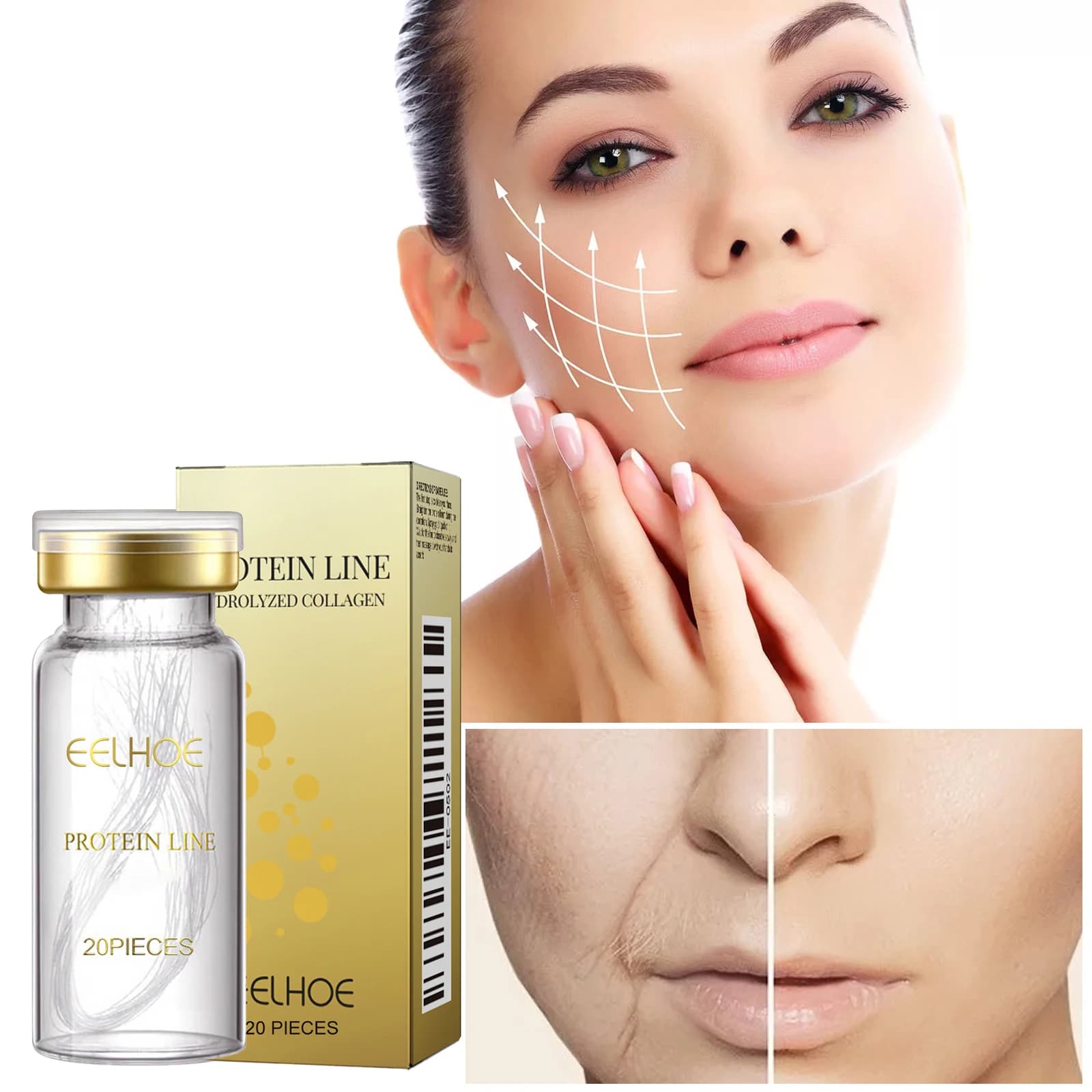 Protective Thread Lift Set Dissolvency Slim Lines Absorbable Protein Wire Collagen Face Filler Moisturizing Serum
