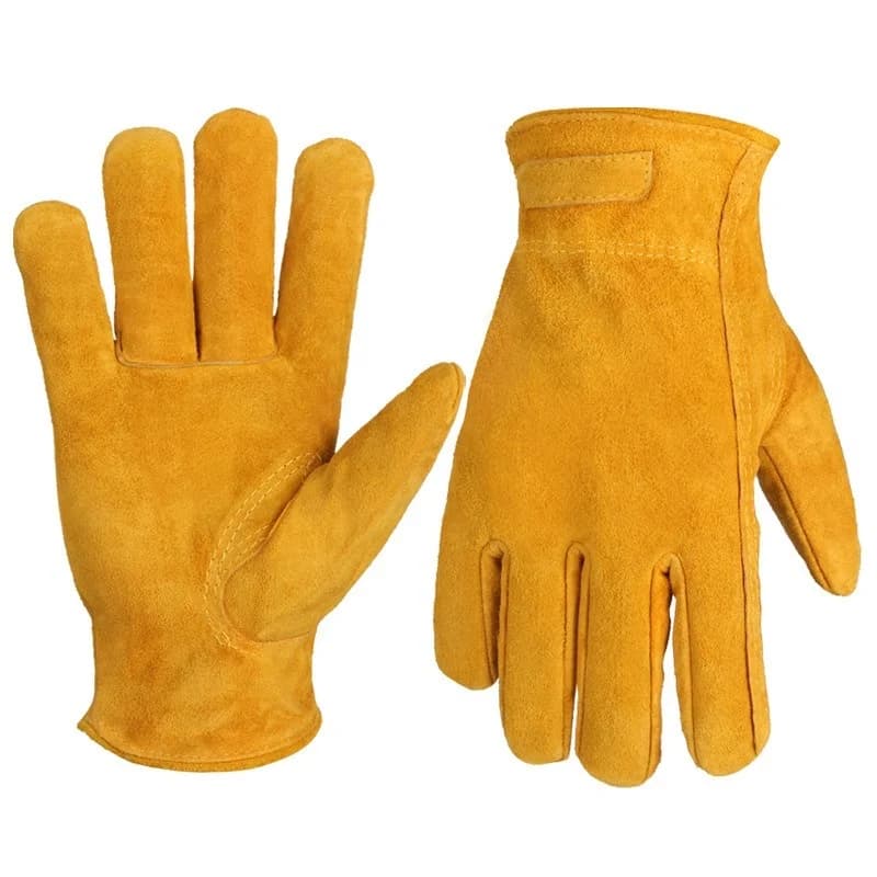 Guanti da lavoro in pelle di vacchetta da uomo che lavorano saldatura di sicurezza protettivo da giardino sport MOTO Driver abbigliamento guanti guanti