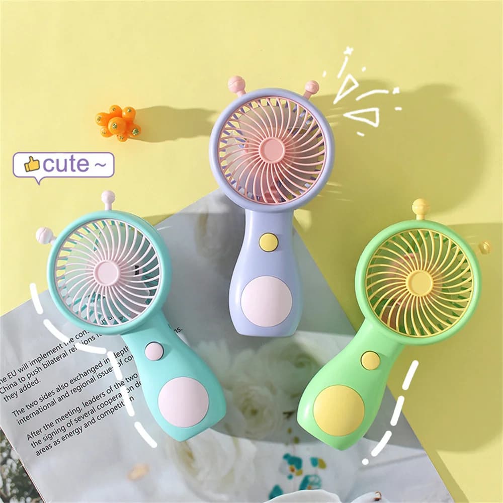 Simpatico lumaca ventola di ricarica portatile mini portatile di ricarica USB mini ventilatore portatile per uso domestico ventilatore compatto tascabile esterno 1PC