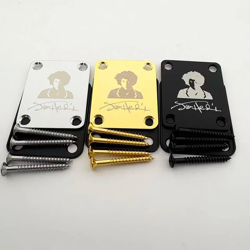 Piastra per manico JIMI HENDRIX Signature Edition per chitarra elettrica Oro/Argento/Nero