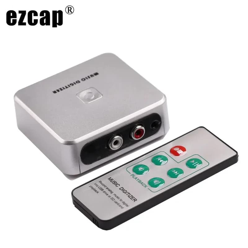 Registratore digitalizzatore musicale con acquisizione audio RCA da 3,5 mm Converti nastro a cassetta Lettore DVD LP da analogico al formato mp3 in USB U Disco SD Card