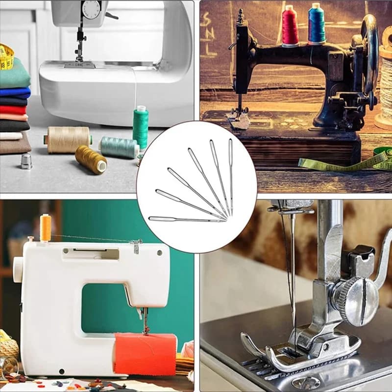 Aghi per macchina da cucire Jeans Aghi per cucire a punta normale universale Testa a sfera per fornitura di macchine da cucire domestiche Installazione semplice