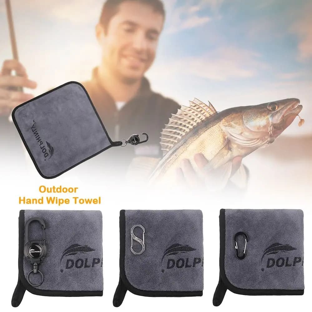 Asciugamano da Pesca Portatile Spesso Luya, Non Appiccicoso, Morbido, per Esterni, Accessori da Pesca, Assorbente, per Catturare Pesci