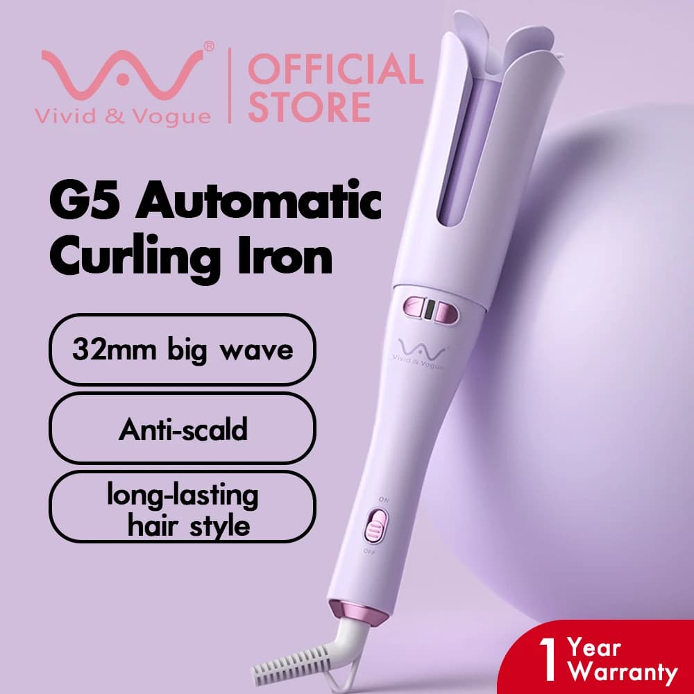 Vivid Vogue G5 Anti-scotting Ceramic Automatic Bigodin 32mm Hair curly Hair Straighteners Iron Hair Plate Portable curling