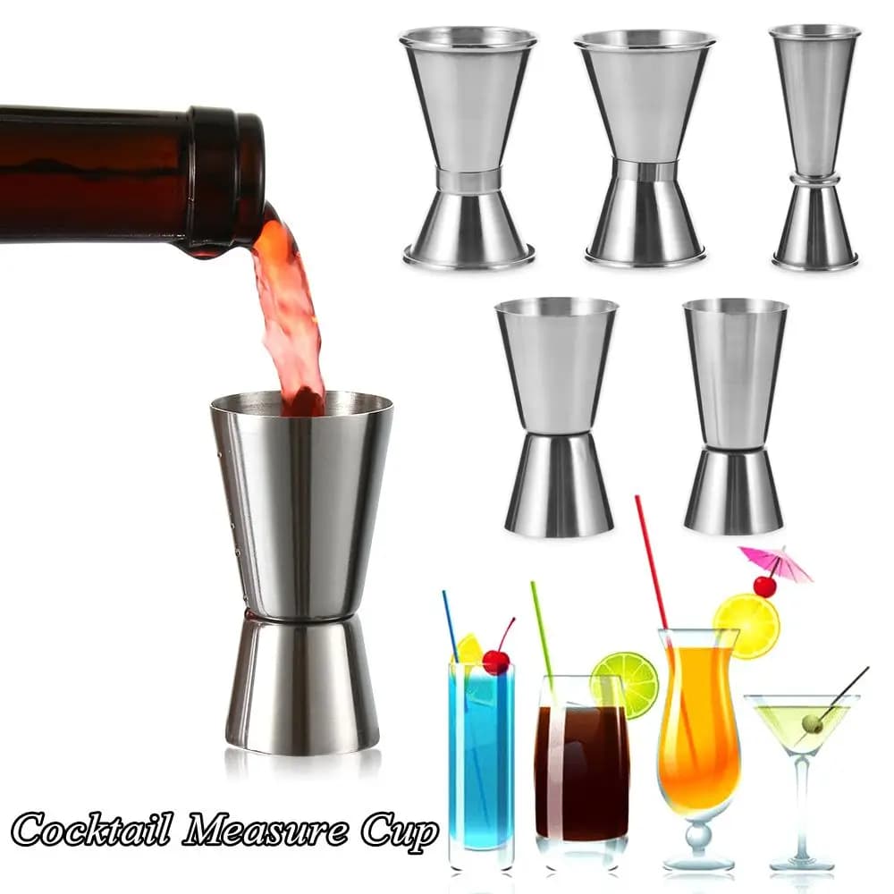 Misurini in acciaio inossidabile 15/30 25/50 20/40 30/50ml Bar Party Wine Cocktail Shaker Dual Shot Jigger Liquid Drinks strumento fai da te