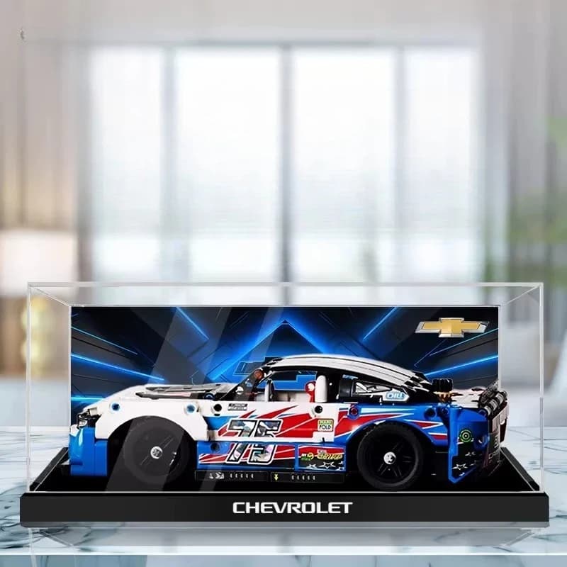 Fit Lego 42153 Chevrolet Camaro Racing Model Transparent Dustproof Acrylic, Display Storage Box