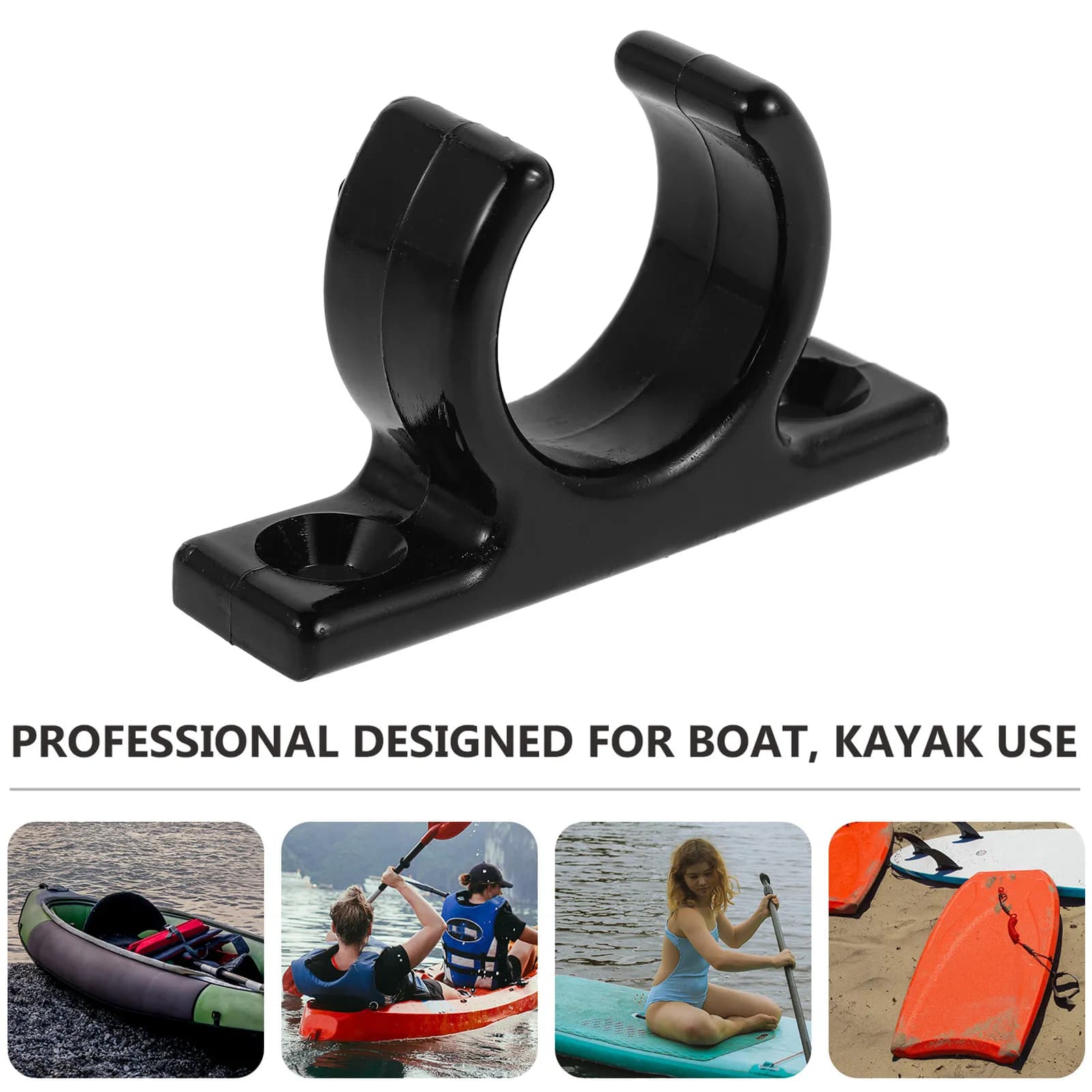 2 Pezzi Supporto per Remi Resistente all'Usura per Kayak, Canoa, Accessori per Barche, Porta Pagaie per Nautica, Facile Installazione, Durevole