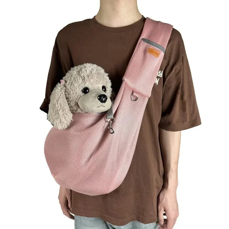 Breathable Mesh Pet Carrier Sling Bag for Small Dogs Cats, Portable Crossbody Shoulder Bag Summer Outdoor Travel Pet Supplies