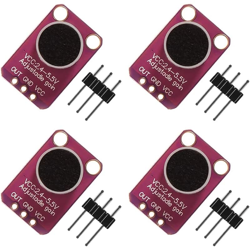 4PCS MAX4466 Electric Microphone Sensor Amplifier Sound Sensor Compatible with Arduino Raspberry Pi ESP32