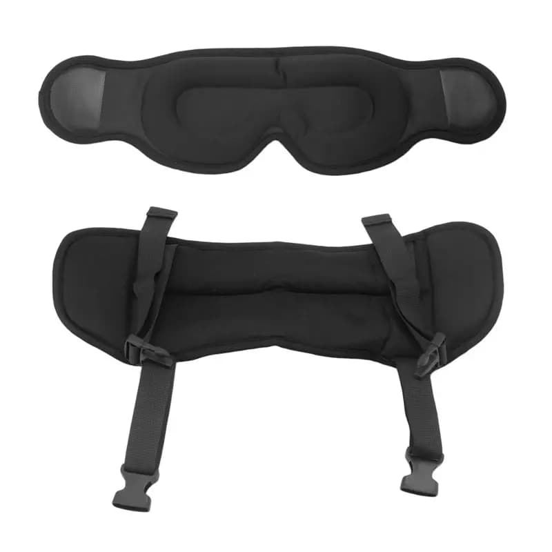 Cuscino da viaggio HITL, cuscino per il collo dell'aereo per un volo lungo, fascia per la testa oversize con maschera per gli occhi per dormire, 360 ° Supporto poggiatesta