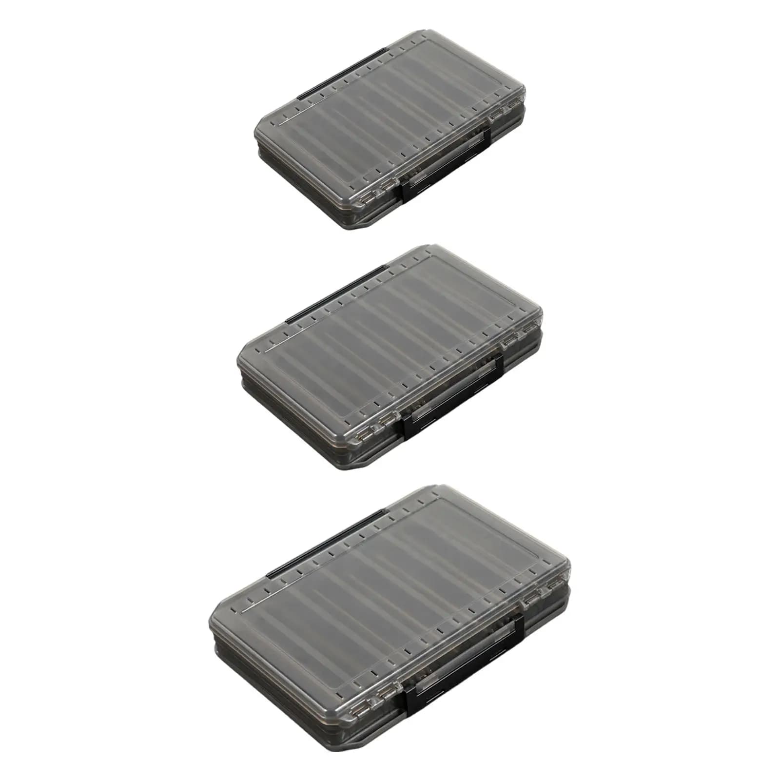 Double Layered Fishing Tackle Storage Box Lightweight Double Sided Lure Case
