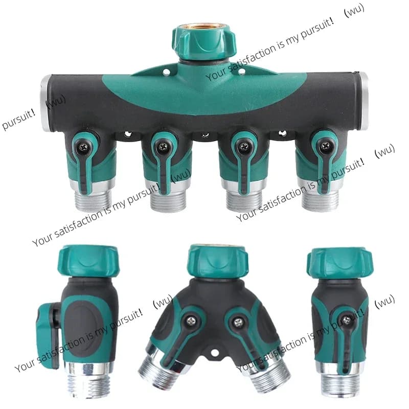 2-4 Separatore per rubinetto per tubo da giardino per carichi pesanti, adattamento per tubo dell'acqua esterno