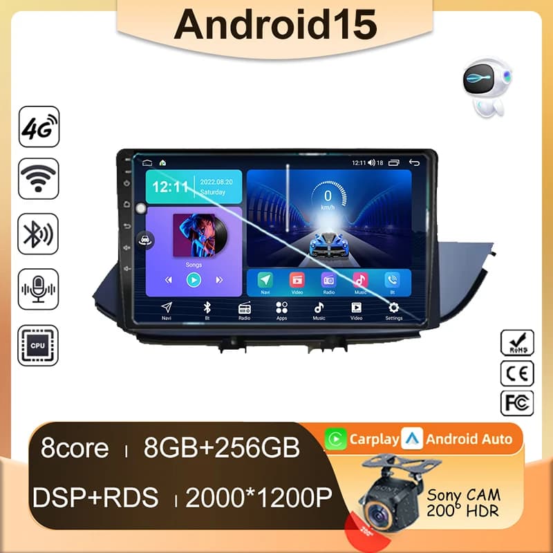 Android For Hyundai Celesta Elantra 2017 2018Car Radio Multimedia Video Auto GPS Navigation Carplay 2Din DVD Player Stereo QLED