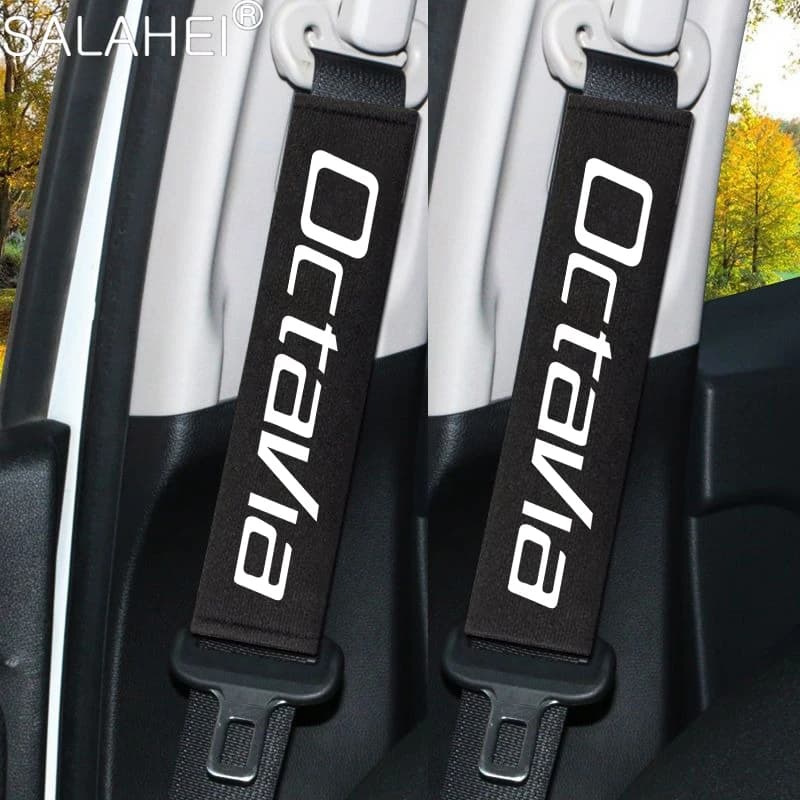 Copricinture con logo auto e imbottiture per spalle per Skoda Octavia Fabia Rapid Superb Kodiaq Scala Karoq Citigo Kamiq Roomster Enyaq