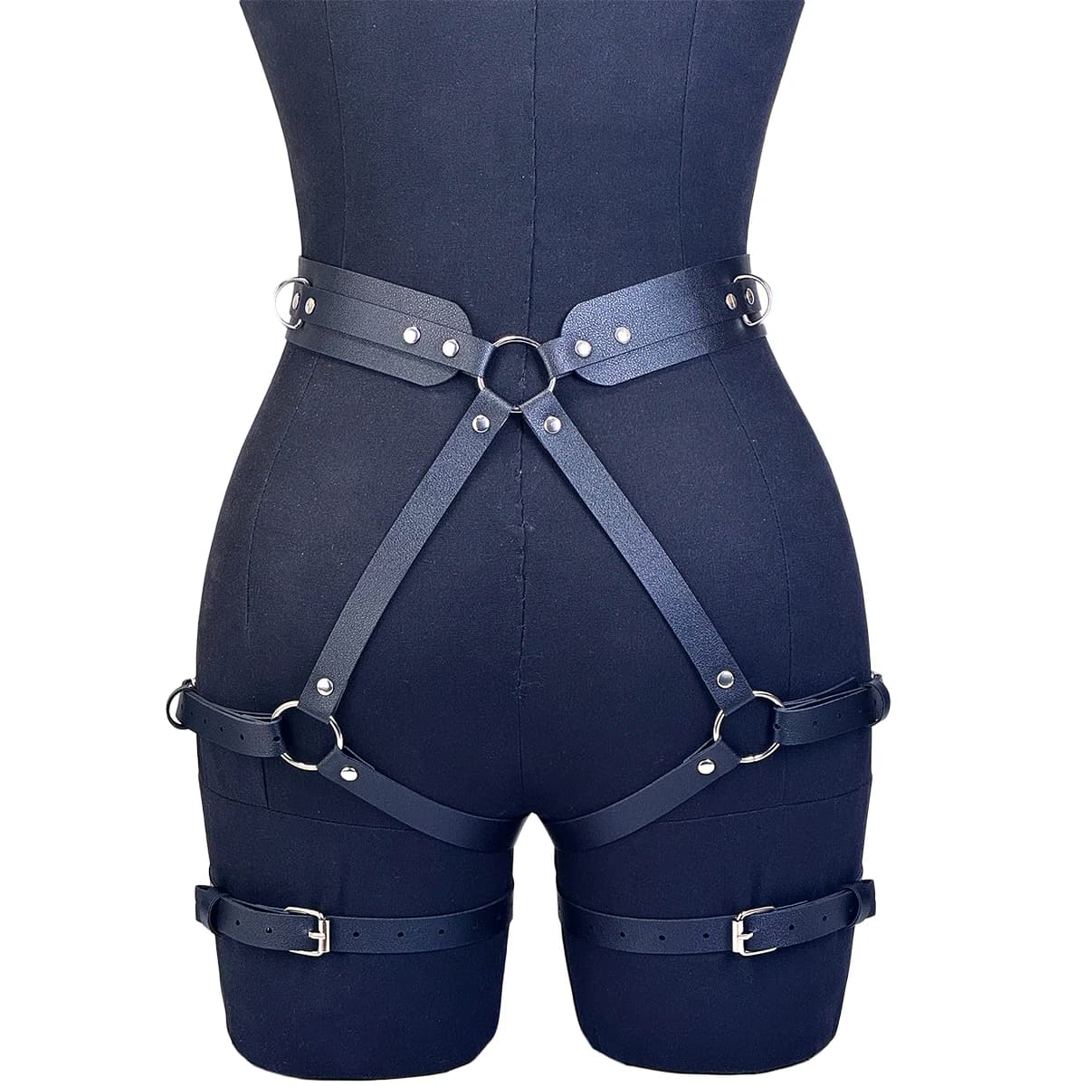 Cinture per Gambe in Pelle PU per Donne, Stile Gotico Punk, Regolabili, Cintura in Pelle PU per Vita