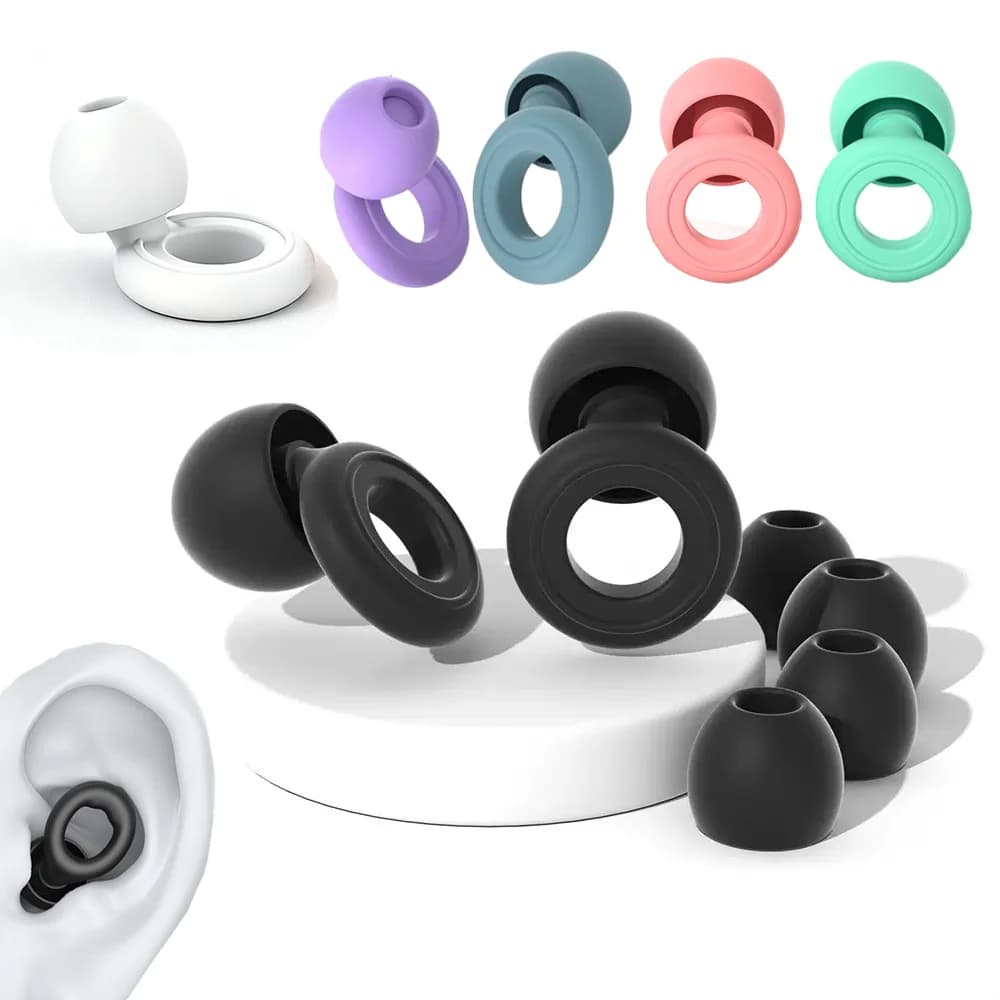 Hook ear plugs for sleeping, anti-noise, waterproof, silicone, for swimming, child hearing protection