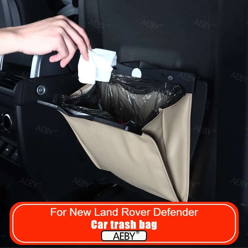 For New Land Rover Defender 90 110 130 Car window hanging garbage bag foldable Multi functional trash can Waterproof suspension