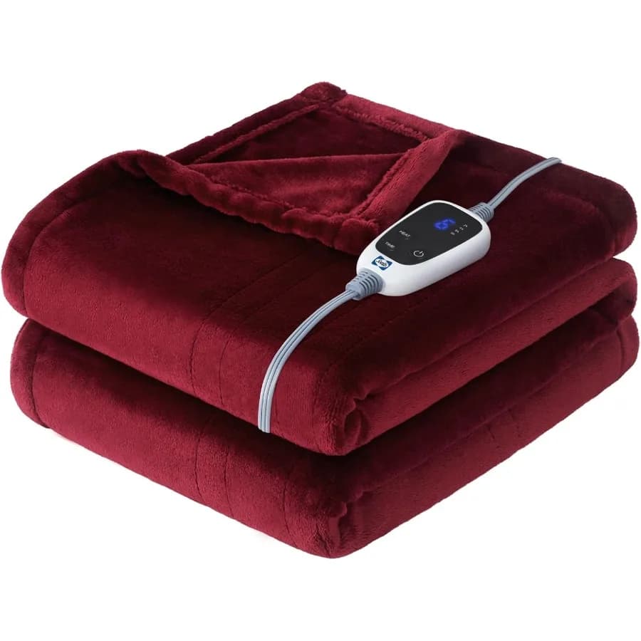 Coperta riscaldata Coperta elettrica in morbida flanella con 6 impostazioni di calore e spegnimento automatico di 2-10 ore Riscaldamento rapido con certificato ETL