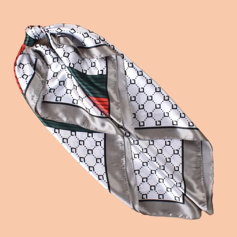 1pc Women Fashion Satin Square Scarf 90x90cm Multi-purpose Headscarf Summer Beach Party Versatile Hair Towel