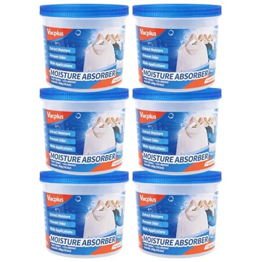 Refillable Moisture Absorbers for Closet - Fast-Acting Crystal Dehumidifier for Bathroom, RV and Basement, 10.5 oz Humidity Abs