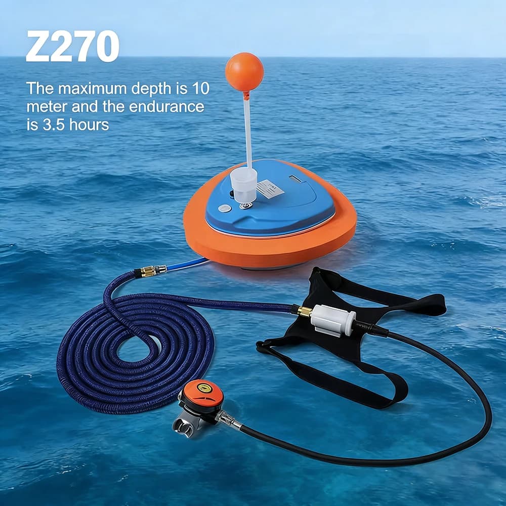Underwater Ventilator TAIITONEE Without Tank, 5 Hours of Autonomy, Depth 10m, Waterproof, Rechargeable, Snorkeling Equipment